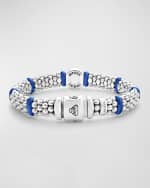 Image 4 of 5: LAGOS Blue Caviar Marine Ceramic 9mm Rope Bracelet with 11mm Diamond Circle