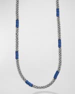 Image 4 of 5: LAGOS Blue Caviar Sterling Silver Ceramic 12-Station Necklace