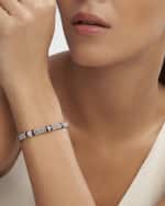 Image 2 of 5: LAGOS Black Caviar Ceramic and Diamond 4-Link Reverse 6mm Rope Bracelet