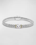 Image 1 of 4: LAGOS Rittenhouse White Topaz Bracelet in Sterling Silver and 18k Gold, 6mm