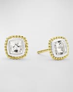 Image 1 of 4: LAGOS Rittenhouse White Topaz Stud Earrings in 18K Gold and Sterling Silver