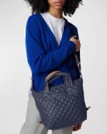 Image 2 of 5: MZ WALLACE Sutton Deluxe Small Metallic Top-Handle Bag