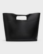 Image 1 of 6: Alexander McQueen Men's Square Bow Leather Tote Bag