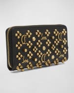 Image 2 of 4: Christian Louboutin Panettone Wallet in Leather with Loubinthesky Seville Spikes