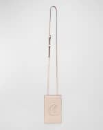 Image 2 of 5: Christian Louboutin By My Side Phone Pouch in Leather with CL Logo
