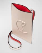 Image 4 of 5: Christian Louboutin By My Side Phone Pouch in Leather with CL Logo