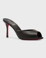 Image 4 of 5: Christian Louboutin Me Dolly Napa Red Sole Slide Sandals