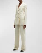 Image 5 of 6: THE ROW Gordon Wide-Leg Wool Trousers