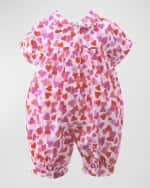 Image 1 of 2: Rachel Riley Girl's Confetti Heart Babysuit, Size 3M-18M