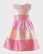 Image 1 of 2: Rachel Riley Girl's Candy Striped Party Dress, Size 6-14