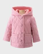 Image 1 of 2: Rachel Riley Girl's Quilted Hooded Jacket, Size 6M-3