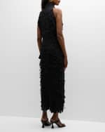Image 4 of 6: A.W.A.K.E. MODE Multi-Rectangle Halter-Neck Midi Dress