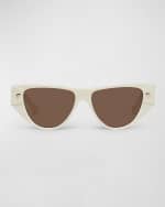 Image 2 of 2: Nanushka Emme Logo Acetate Sunglasses