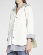 Image 3 of 6: Bottega Veneta Layered Button-Front Cotton Shirt