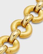 Image 4 of 5: Hays Worthington 18K Yellow Gold Gauge Tubular Link Semi-Flex Bracelet