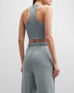 Image 4 of 5: Alo Yoga Goddess Ribbed Cropped Racerback Tank Top