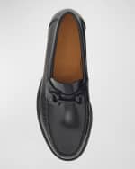 Image 5 of 5: Ferragamo Men's Fort Moccasin Bit Loafers