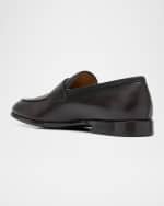 Image 5 of 6: Ferragamo Men's Funes Leather Penny Loafers