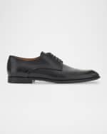 Image 1 of 3: Ferragamo Men's Fosco Leather Derby Shoes