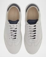 Image 5 of 5: Ferragamo Men's Achille 1 Leather Low-Top Sneakers
