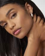 Image 2 of 4: LAGOS White Caviar Diamond and Ceramic Hoop Earrings