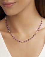 Image 2 of 5: LAGOS Caviar Icon Amethyst 5-Station Sterling Silver Necklace