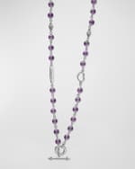 Image 3 of 5: LAGOS Caviar Icon Amethyst 5-Station Sterling Silver Necklace