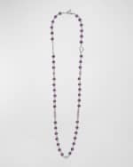 Image 1 of 5: LAGOS Caviar Icon Amethyst 5-Station Sterling Silver Necklace