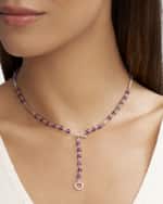 Image 5 of 5: LAGOS Caviar Icon Amethyst 5-Station Sterling Silver Necklace