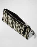 Image 3 of 3: Marc Jacobs The Monogram Leather Top Zip Wristlet