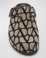 Image 4 of 6: Valentino Garavani Men's Toile Iconographe Clogs