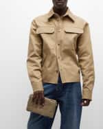 Image 3 of 6: Bottega Veneta Men's Cassette Intreccio Leather Crossbody Bag