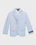 Image 1 of 3: Ralph Lauren Childrenswear Boy's Seersucker Suit Jacket, Size 2-4