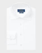 Image 1 of 6: Ralph Lauren Childrenswear Boy's Poplin Embroidered Dress Shirt, Size 8-18