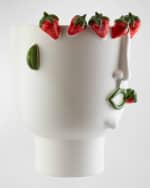 Image 3 of 5: Patrizia Italiano Donna Fragraria Seller of Strawberries Big Head Vase