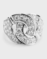 Image 1 of 5: DINH VAN Menottes 18K White Gold and Diamond R12 Ring, Size 6.5 (53)