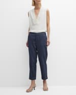 Image 5 of 6: Brochu Walker Westport Cropped Metallic Shimmer Pants