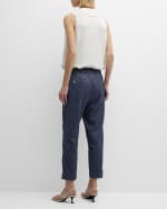 Image 3 of 6: Brochu Walker Westport Cropped Metallic Shimmer Pants
