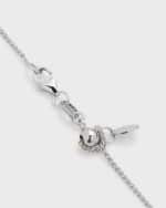 Image 3 of 5: Neiman Marcus Diamonds 18k White Gold Diamond and Sapphire Pendant Necklace, 18"L, 0.80tcw
