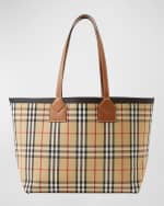 Image 4 of 6: Burberry Heritage Medium Check Tote Bag