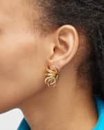 Image 2 of 5: Bottega Veneta Spine Hoop Earrings