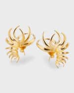 Image 4 of 5: Bottega Veneta Spine Hoop Earrings