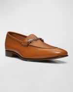 Image 2 of 5: Donald Pliner Men's Jackson Leather Bit Loafers