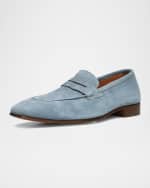 Image 2 of 5: Donald Pliner Men's Jayce Suede Penny Loafers