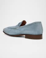 Image 3 of 5: Donald Pliner Men's Jayce Suede Penny Loafers