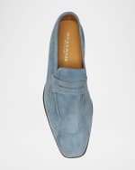 Image 5 of 5: Donald Pliner Men's Jayce Suede Penny Loafers