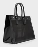 Image 4 of 6: Saint Laurent Rive Gauche Small Tote Bag in Mesh