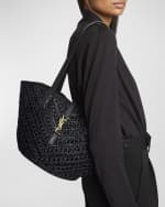 Image 3 of 6: Saint Laurent Panier Small YSL Tote Bag in Raffia