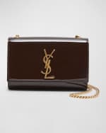 Image 1 of 6: Saint Laurent Kate Small YSL Crossbody Bag in Patent Leather