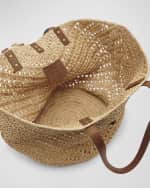 Image 5 of 6: Saint Laurent Panier Medium YSL Tote Bag in Raffia